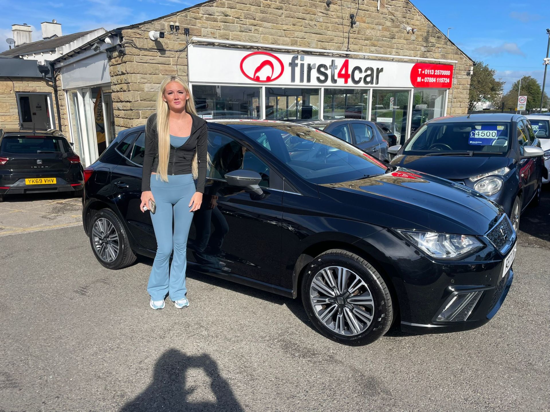 Millie collecting her first car after passing her driving test all the way from Altringham.