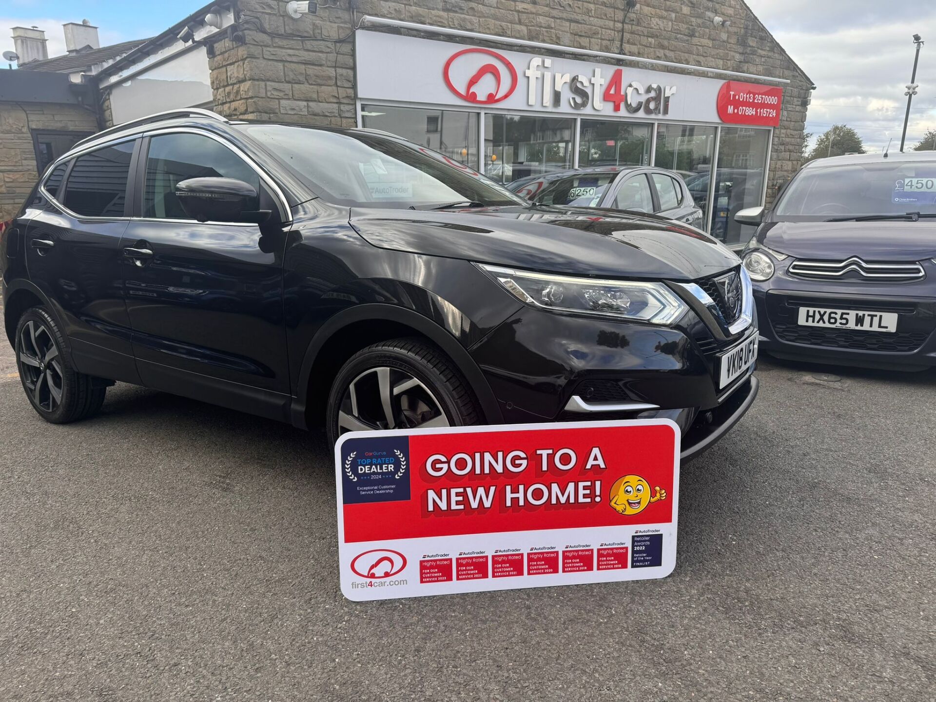 Camera shy Jamie Leigh collected their new Nissan Qashqai. 