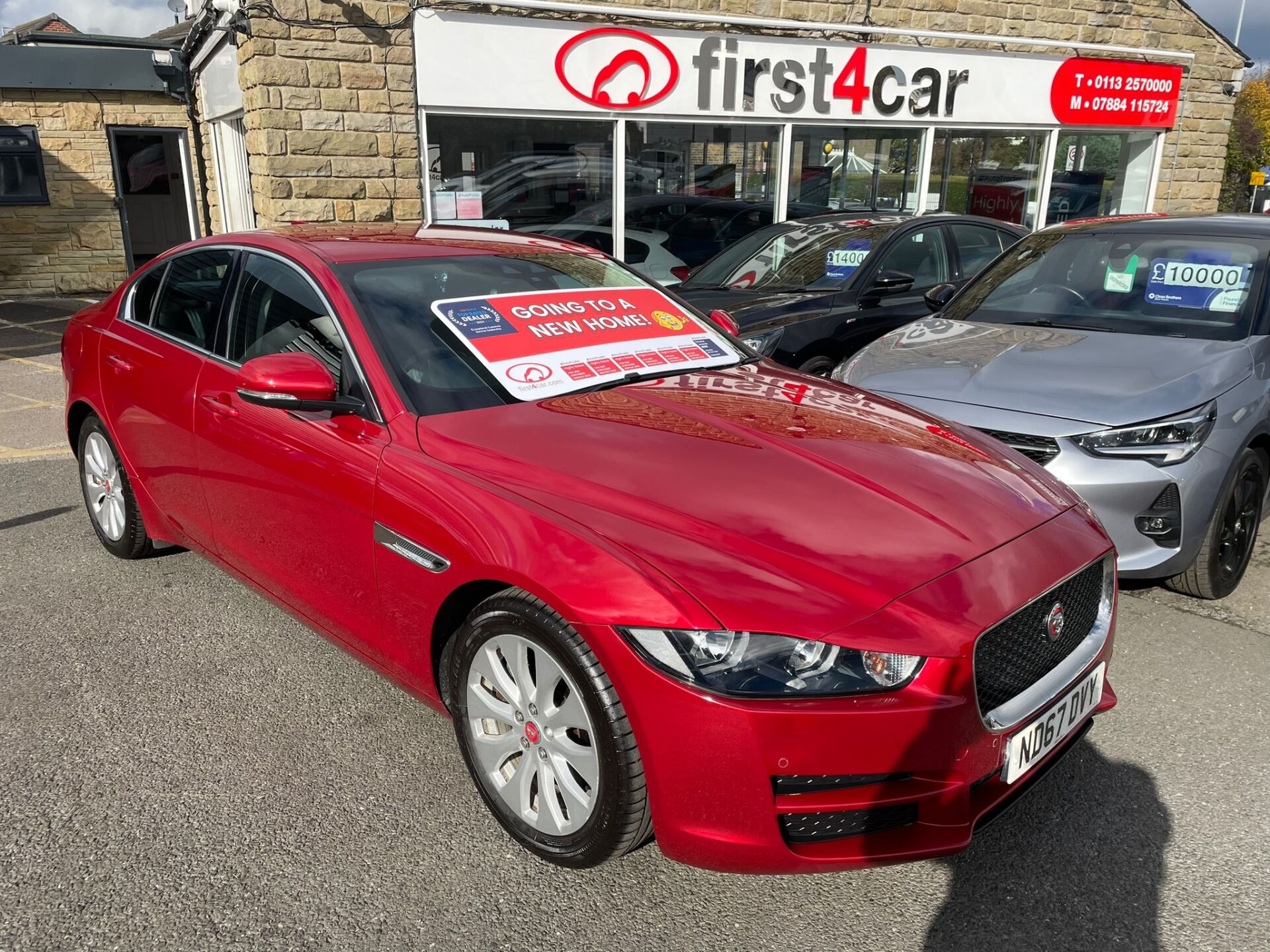 Camera shy Michael collected his new Jaguar XE