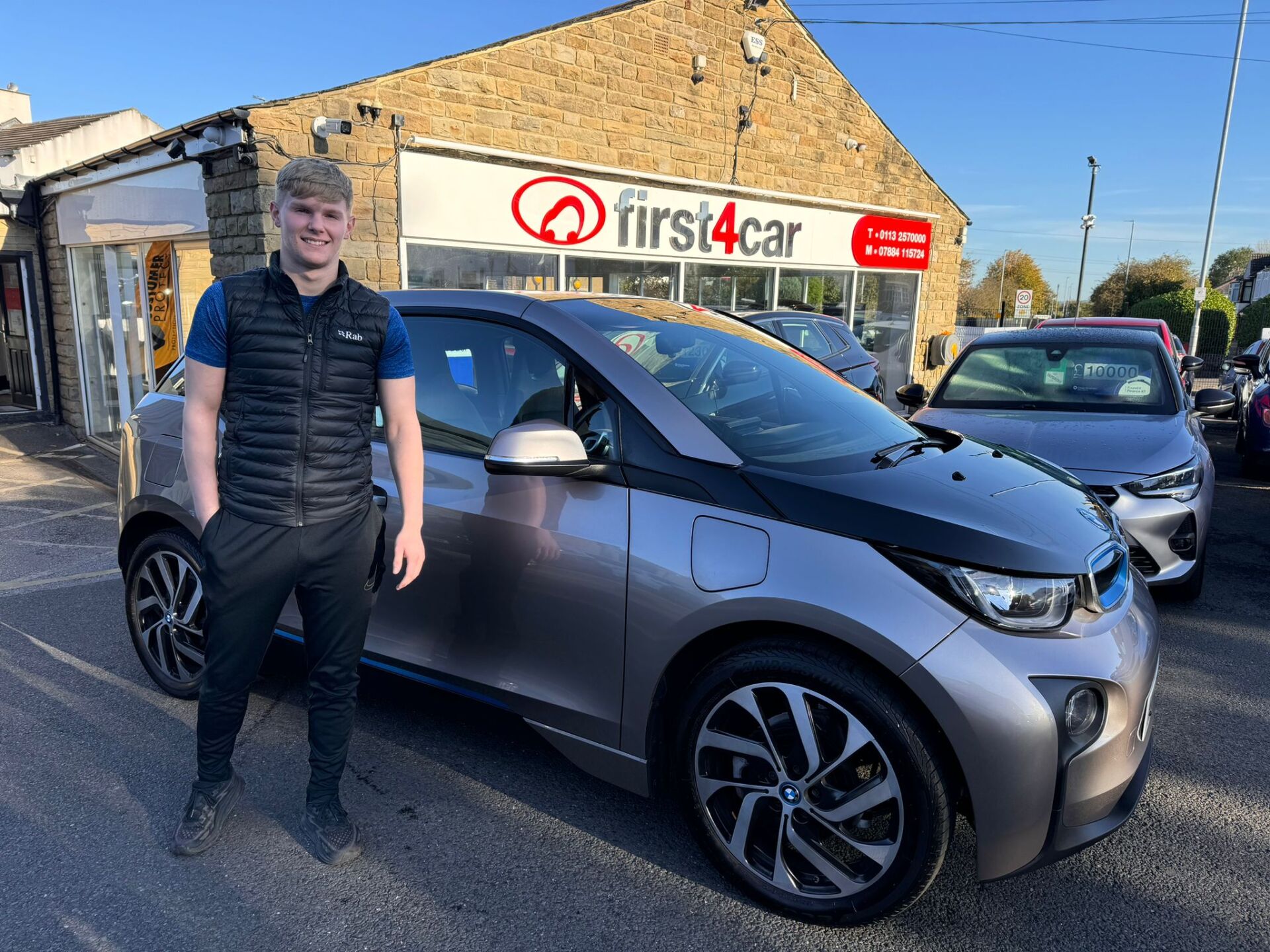 Mark and his son pictured collected their new BMW today.