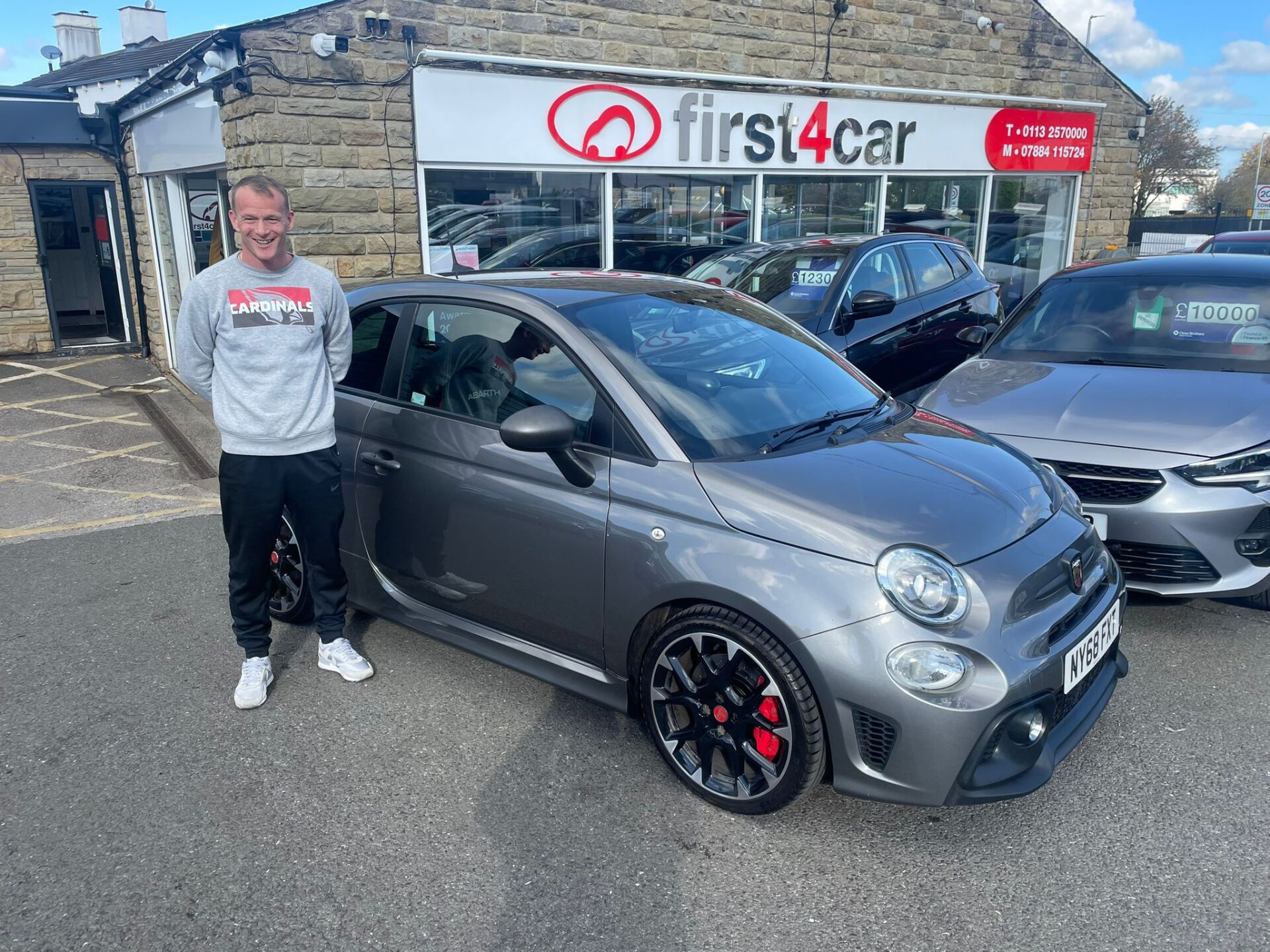 Chris came along way to collect his new Abarth.