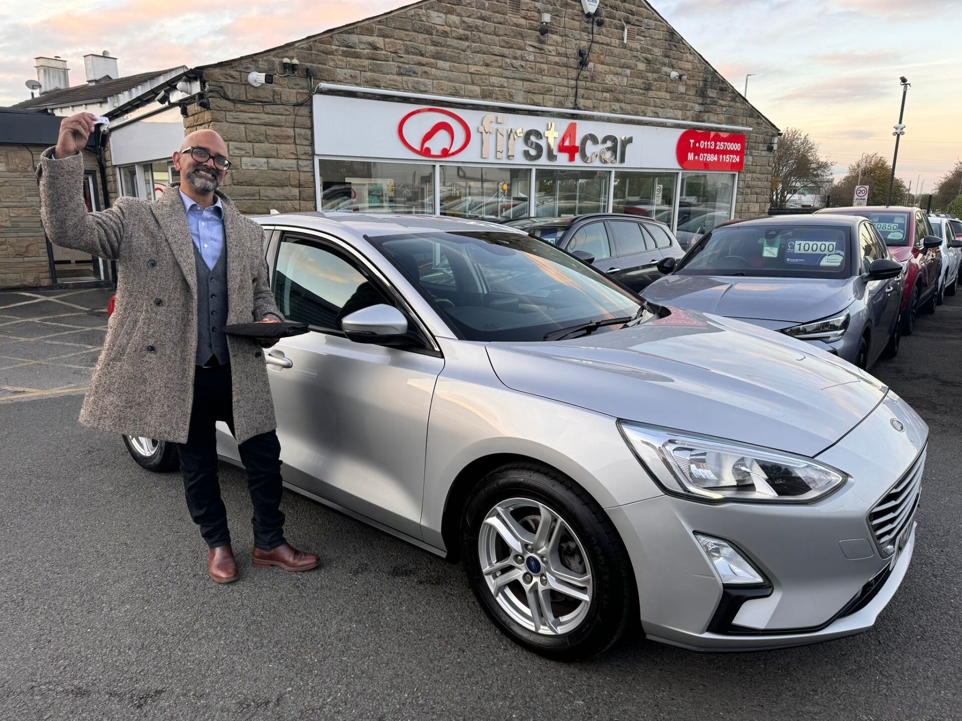 Roy came on the train from Pickering to collect his new Ford.