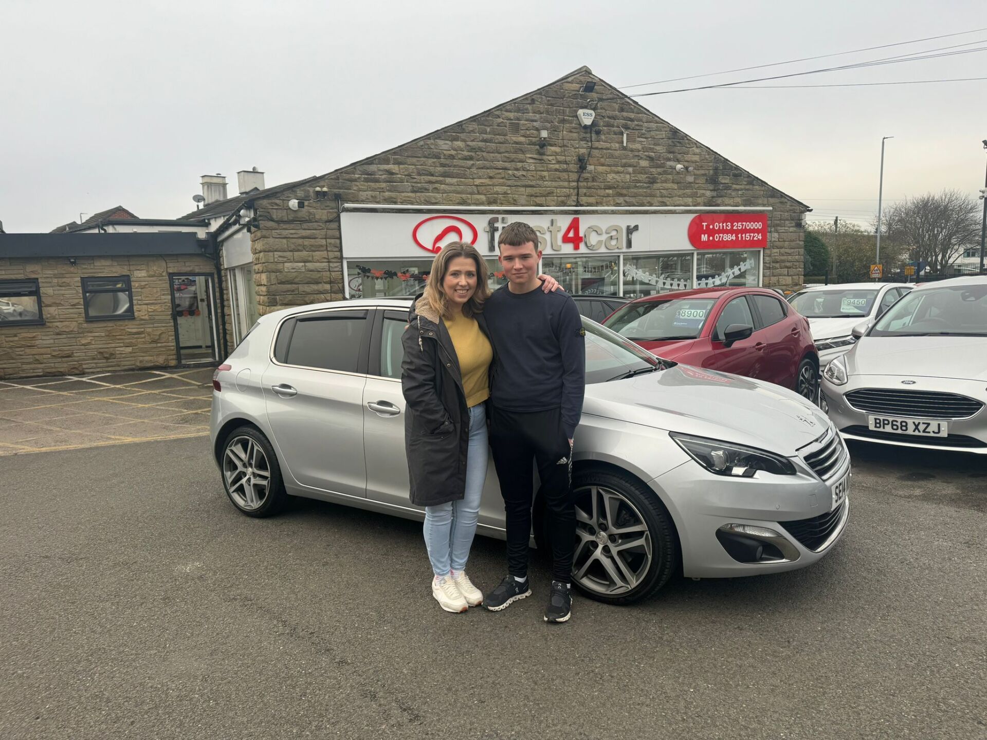 Niamh and her son came from York to collect their new Peugeot 308.