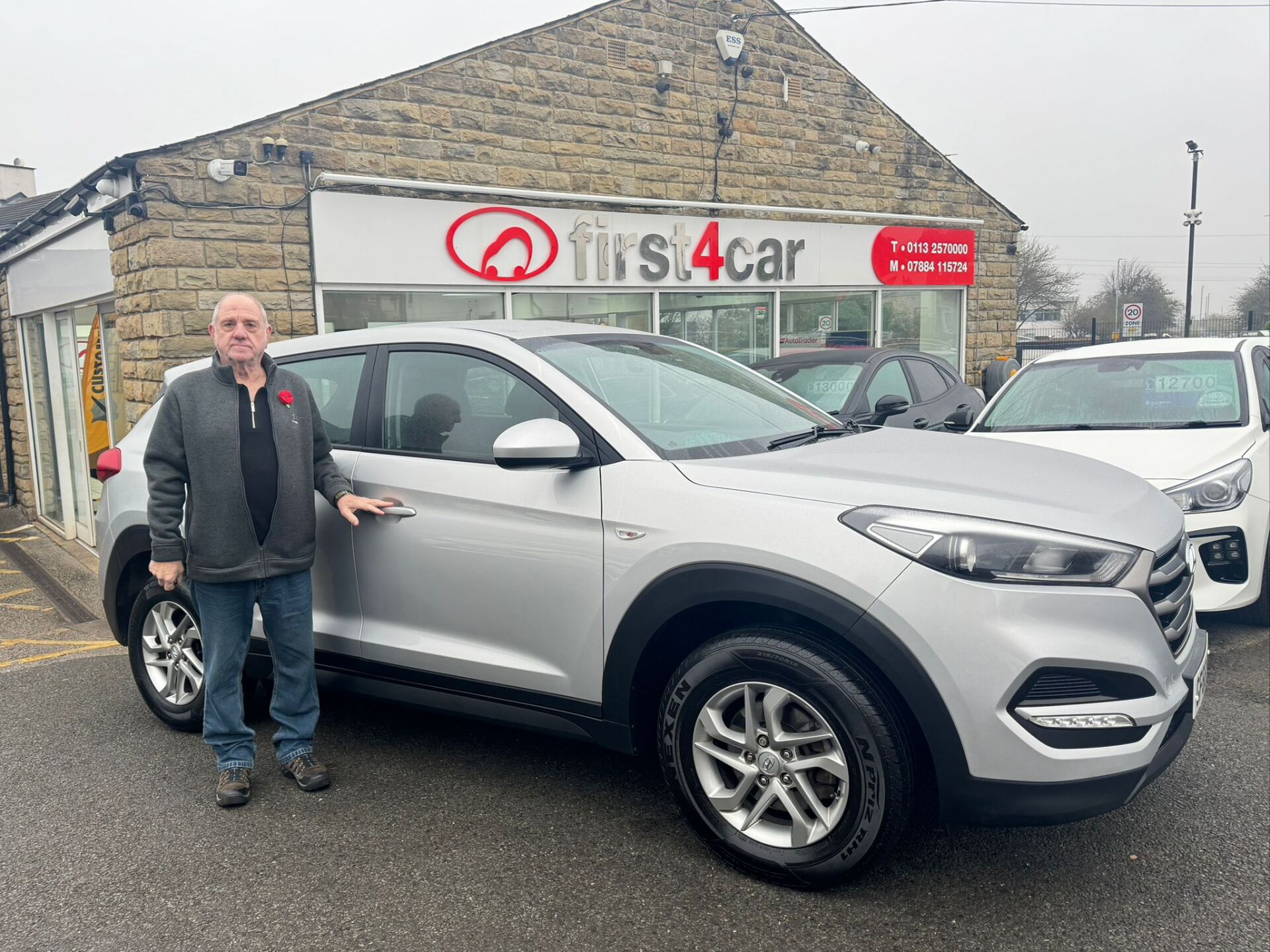 Local to us in Leeds, Alan collecting his new Hyundai.