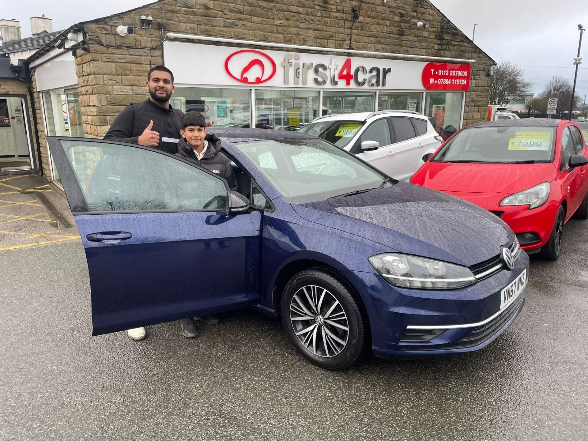 Ali from Oldham came to collect his new Volkswagen Golf