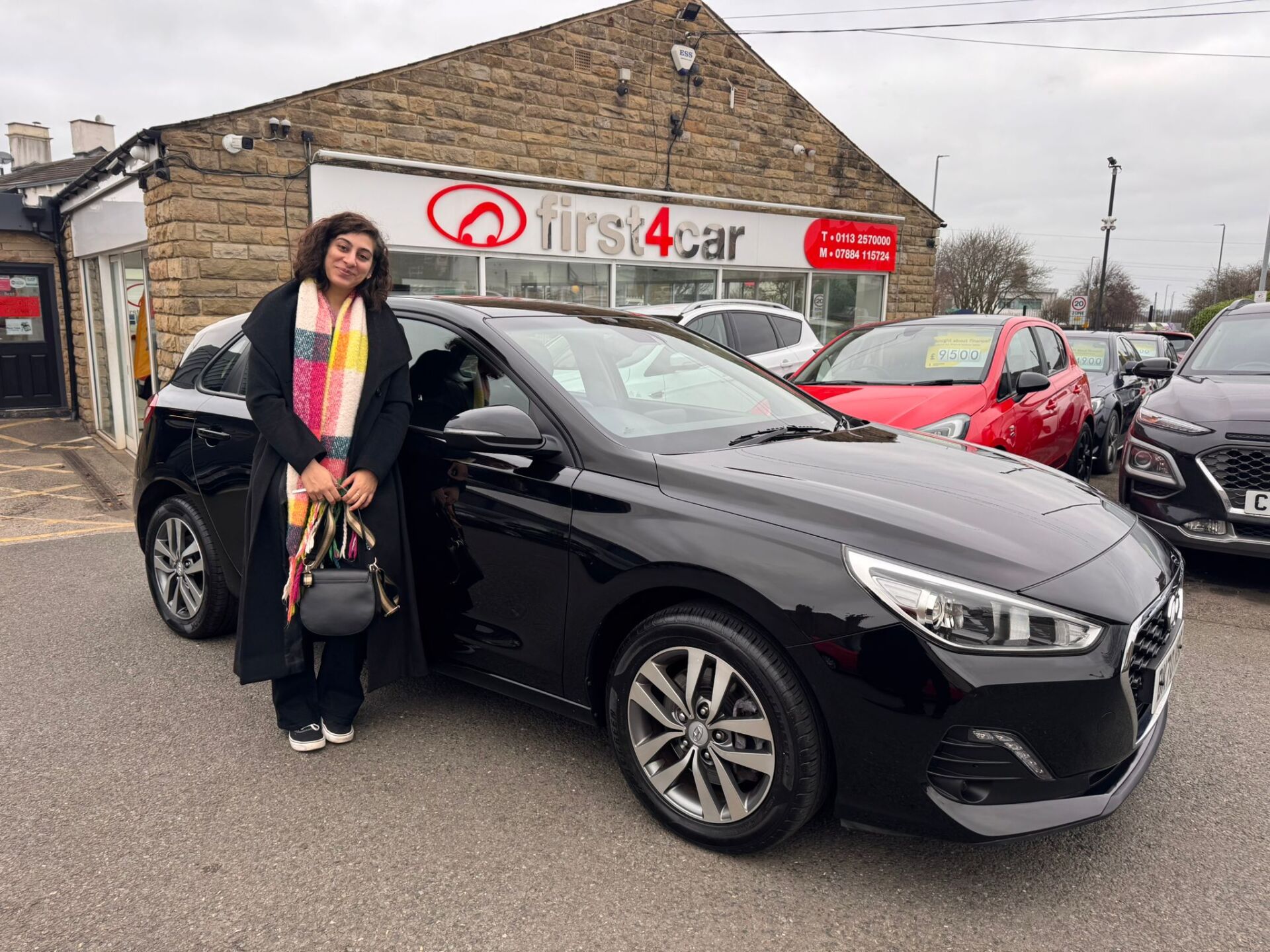 Katrina collecting her new Hyundai i30 all the way from Kettering.