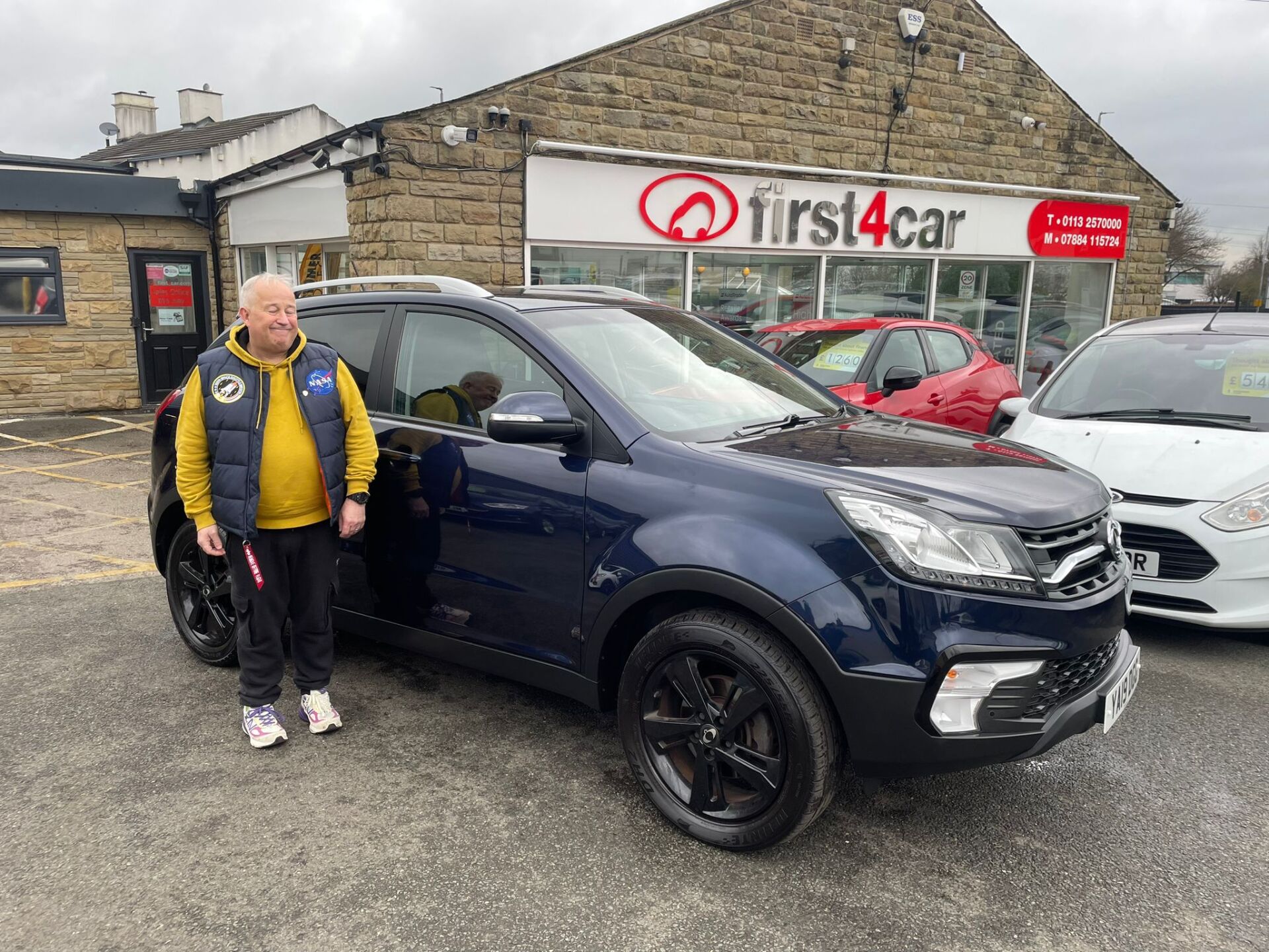 Mark from Leeds collecting his new Ssangyong Korando.