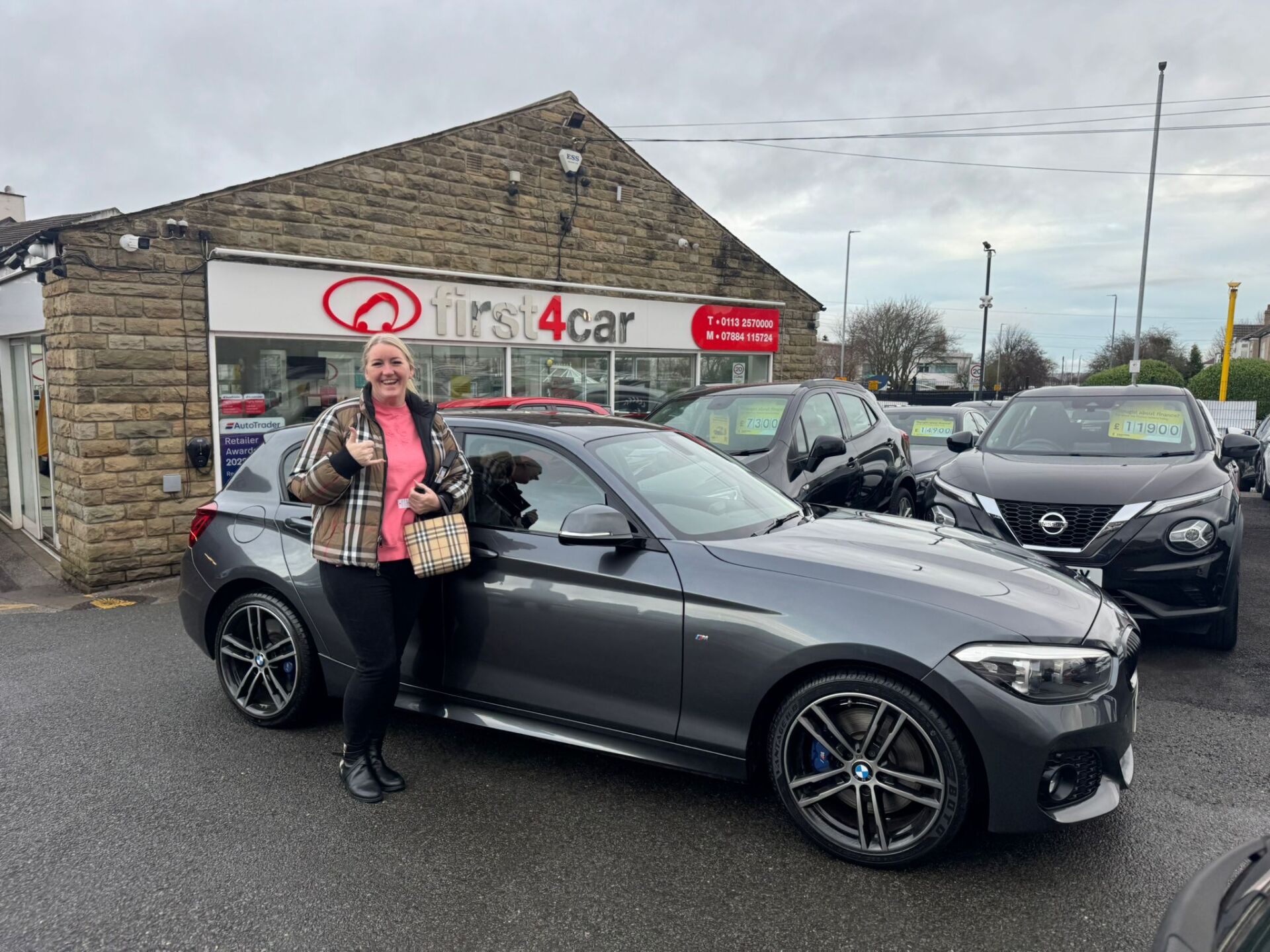 Paula from Bradford collecting her new BMW.