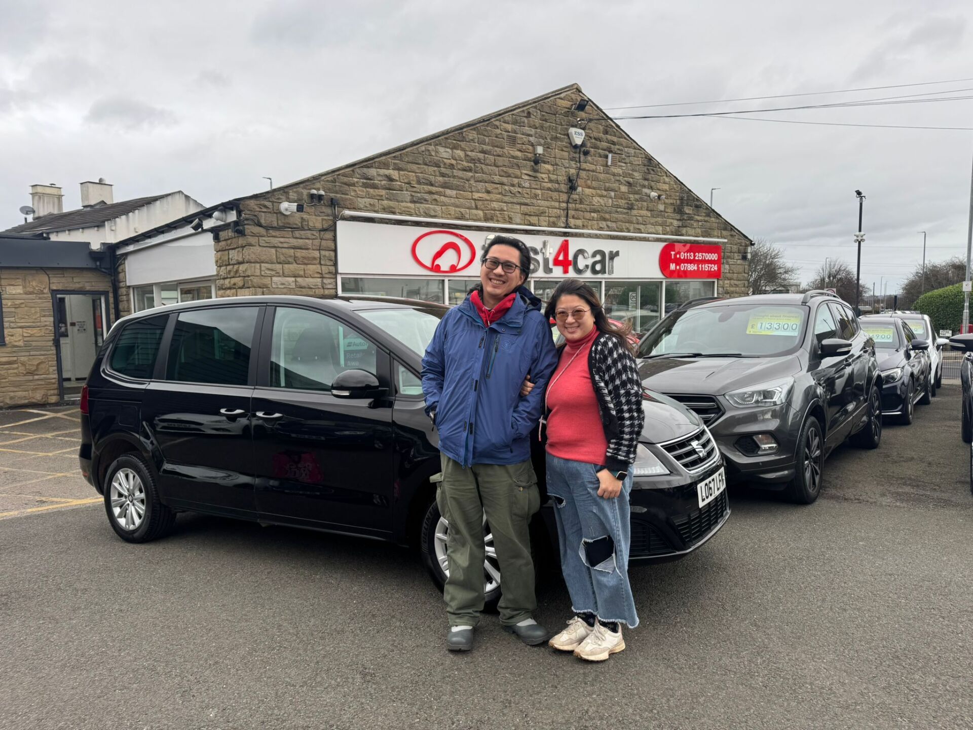 Samuel and Angel from Derby collecting their new Seat Alhambra.