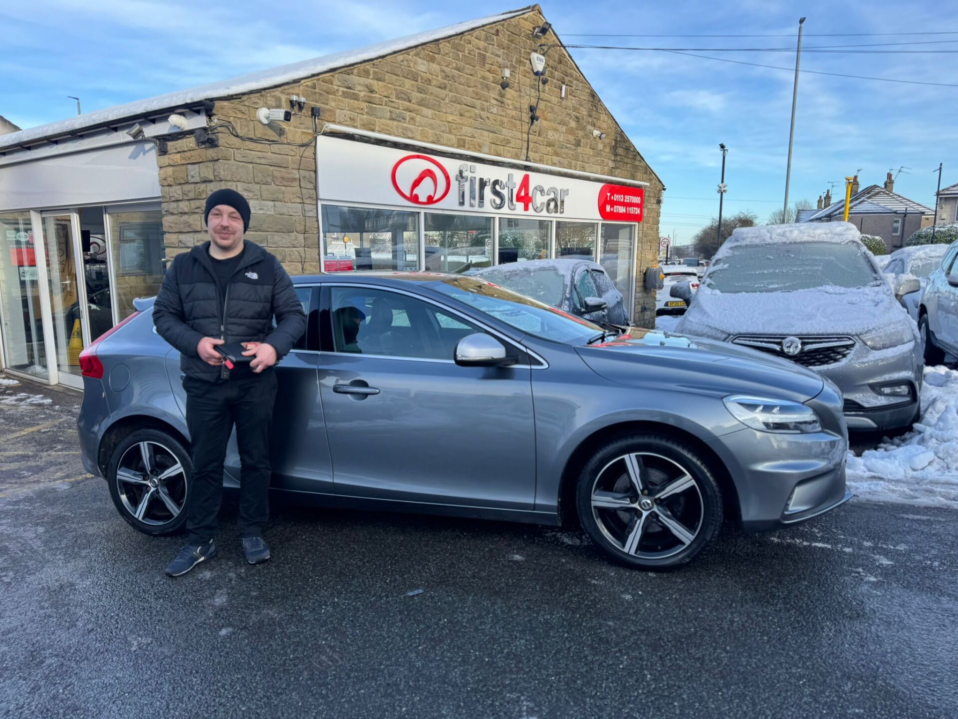 Pawel from Bradford collecting his new Volvo V40.