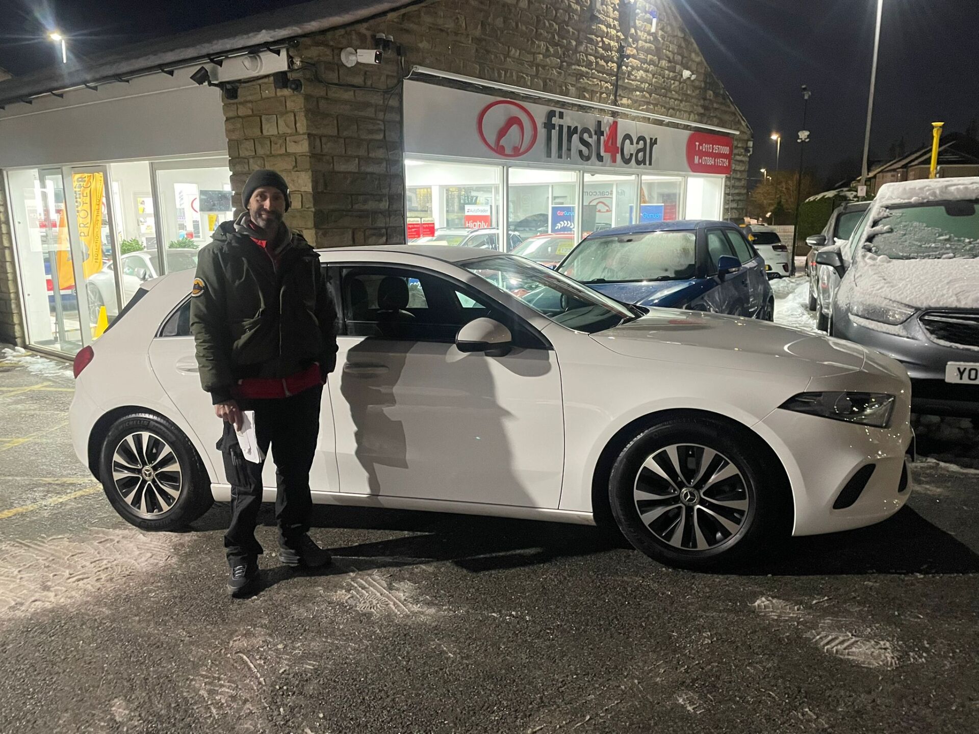 Warren from Manchester collecting his new Mercedes.