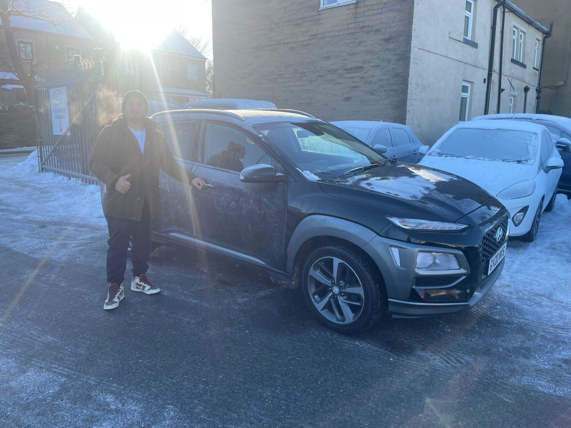 Nelson from Newcastle collecting his new Hyundai Kona.