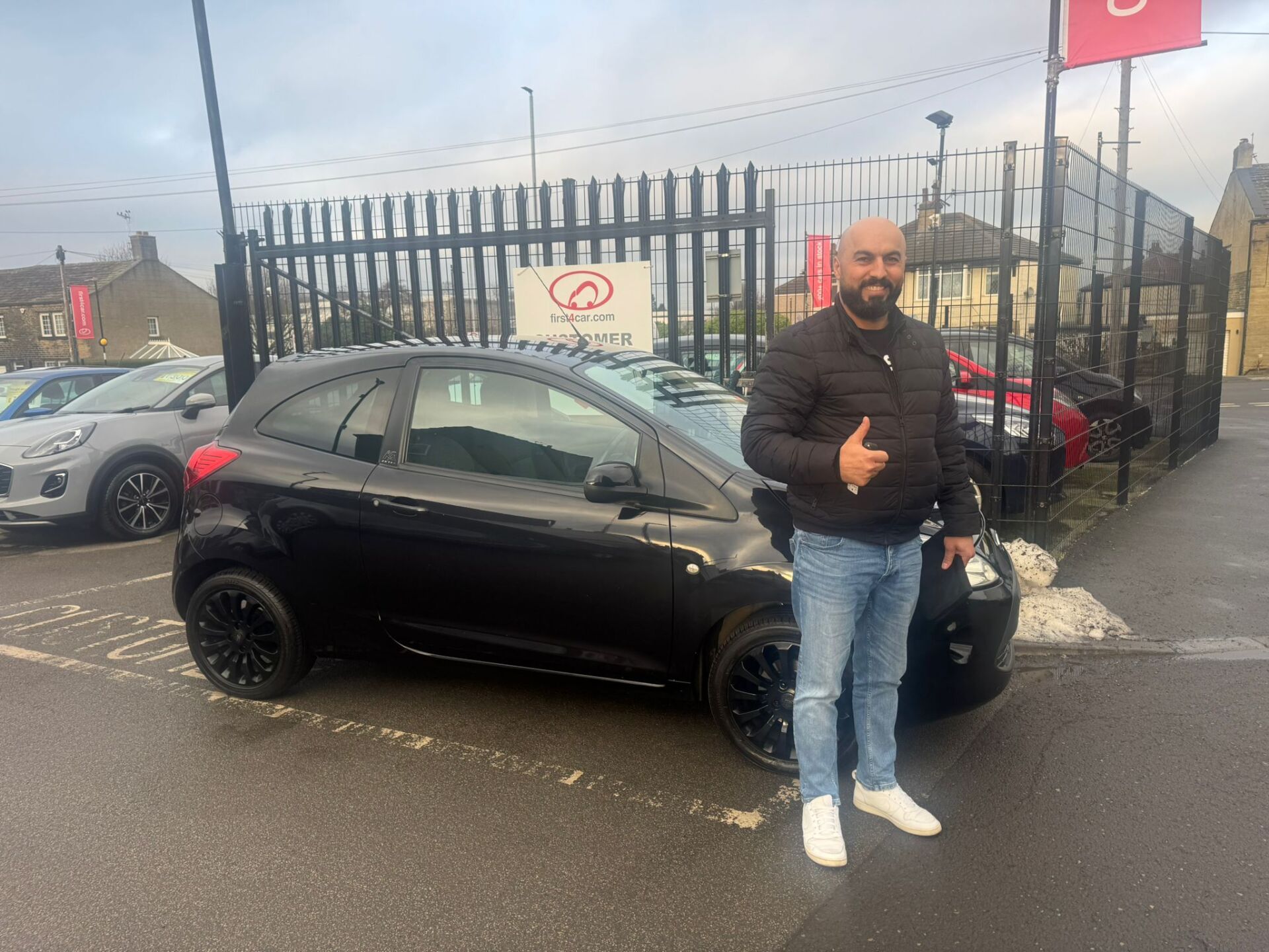 Eugen from Malton collecting his daughters first car a Ford KA.