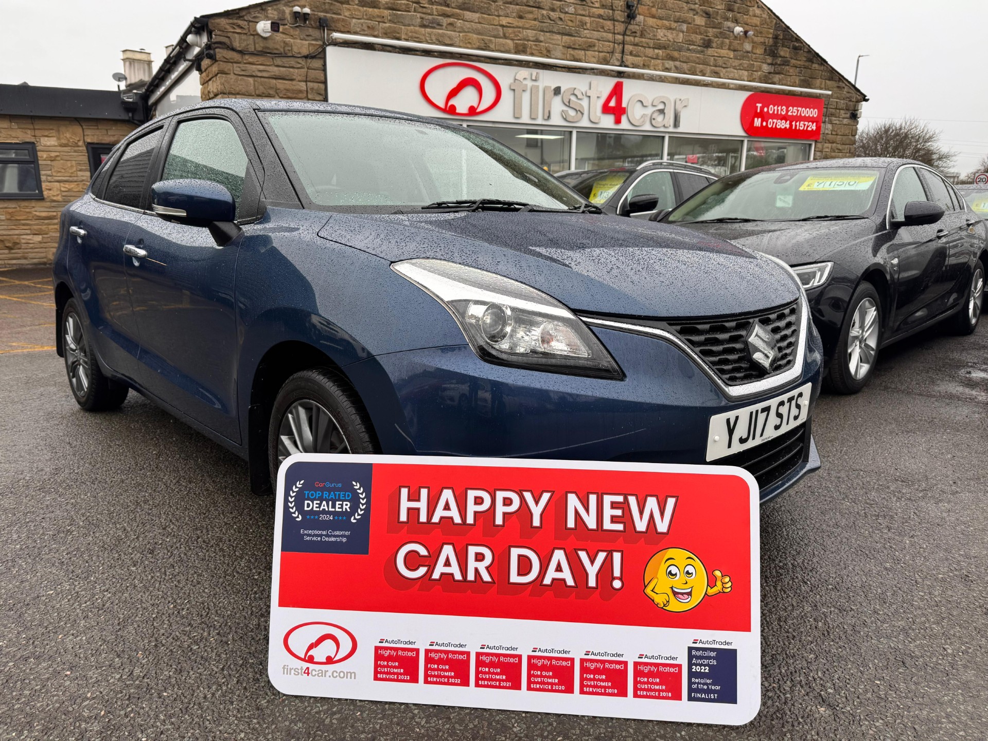 Tim from Baildon collecting his new Suzuki Baleno