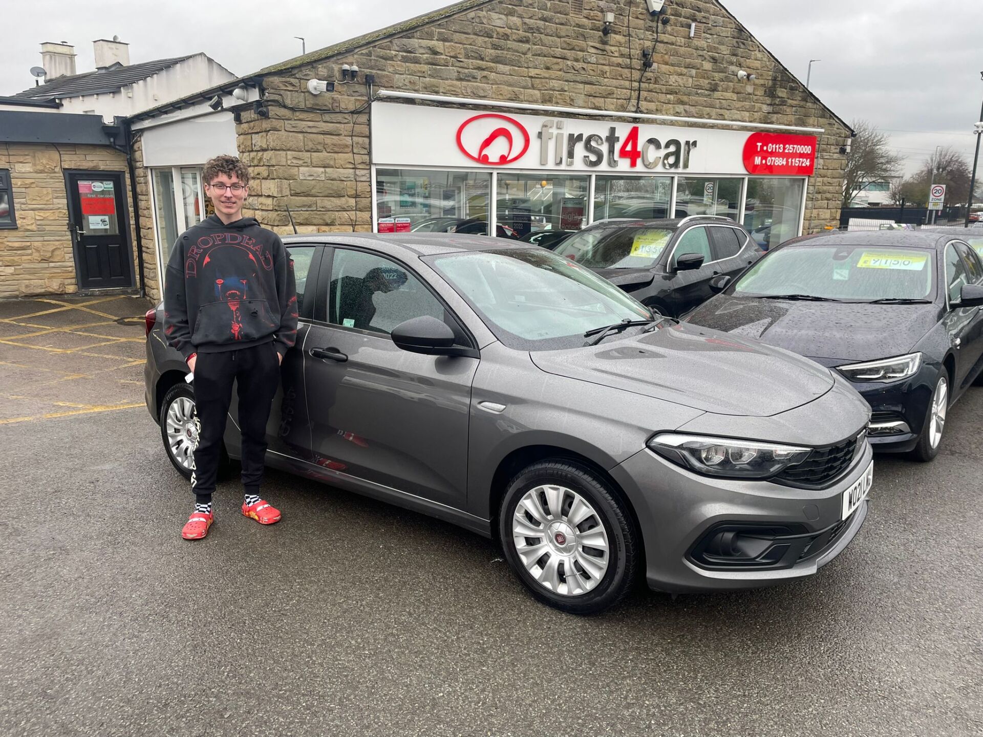 Josh from Hull collecting his new Fiat Tipo.