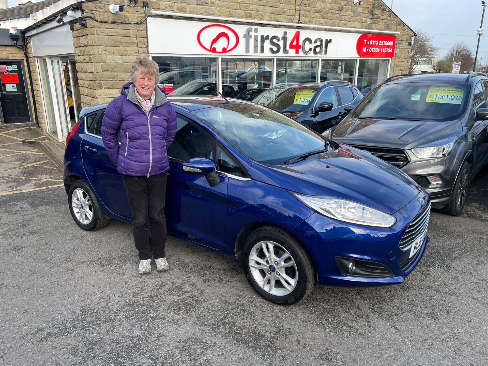 Jane from Baildon collecting her new Ford Fiesta.