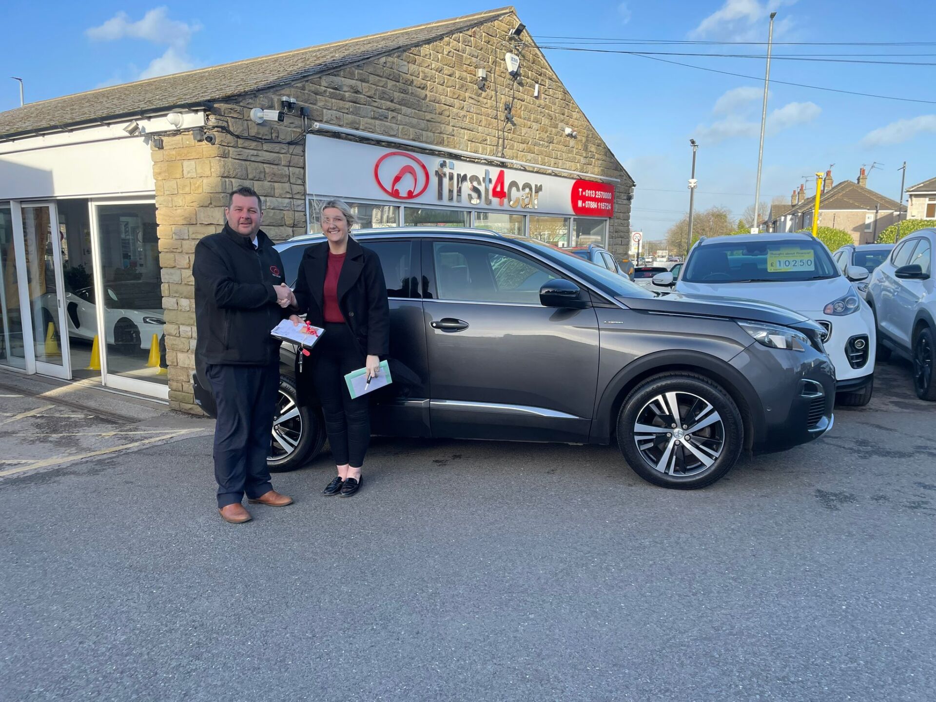 Ami from Leeds collecting her new Peugeot 3008.