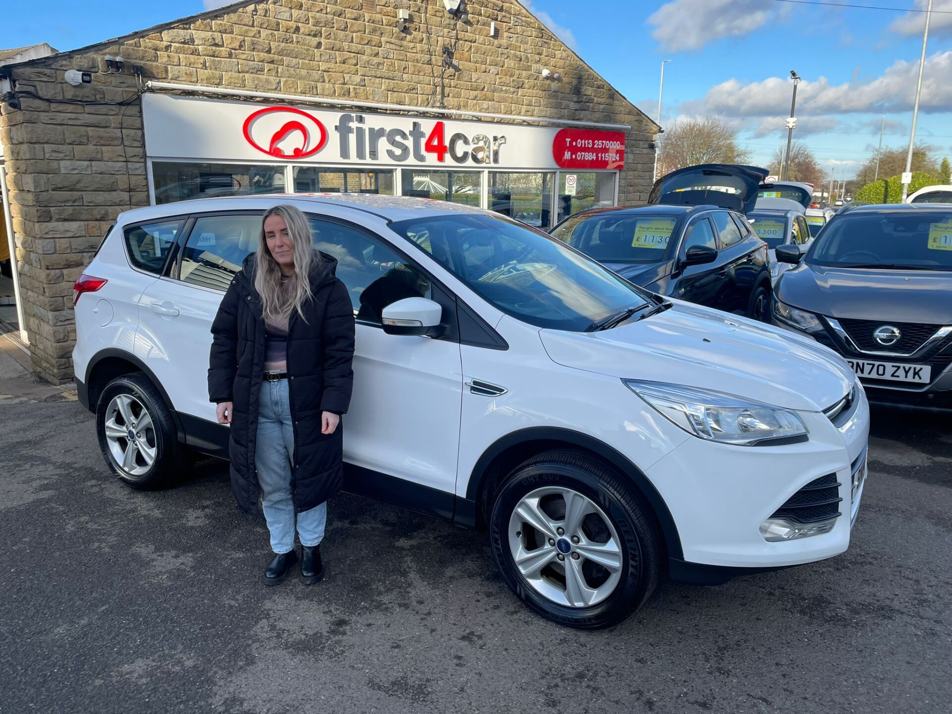 Ami from Manchester collecting her new Ford Kuga