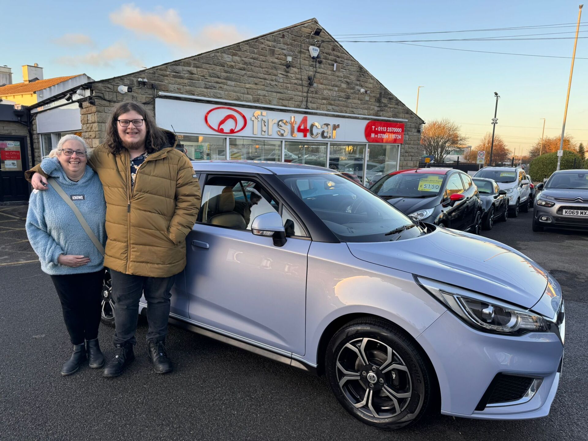 Samuel from Wakefield purchasing his first car from us after his mum bought one from us a few years ago.