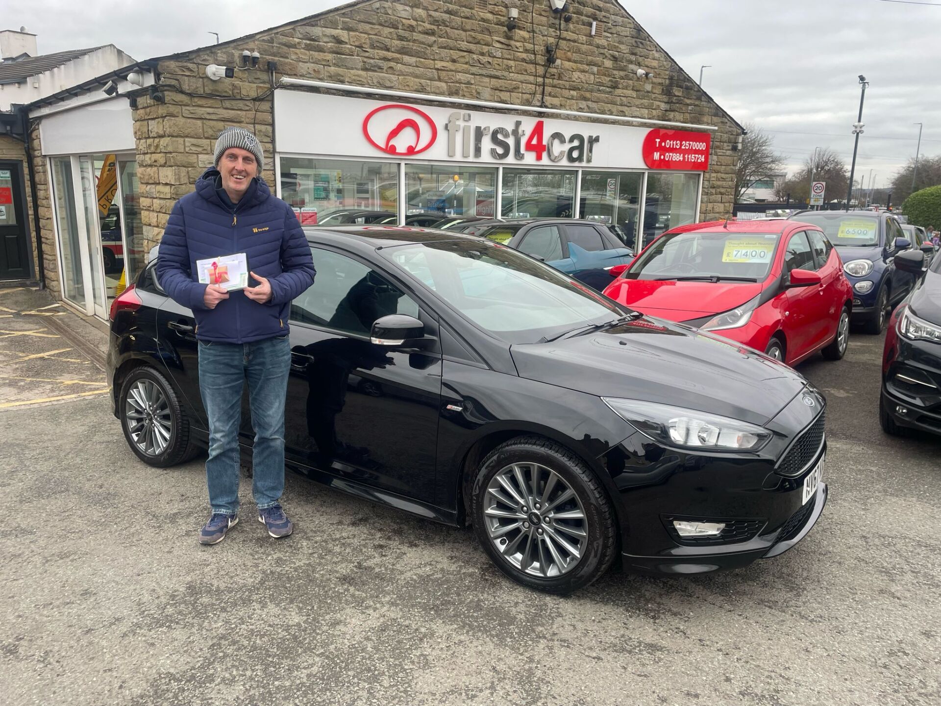 Ben from Leeds collecting his new Ford Focus.