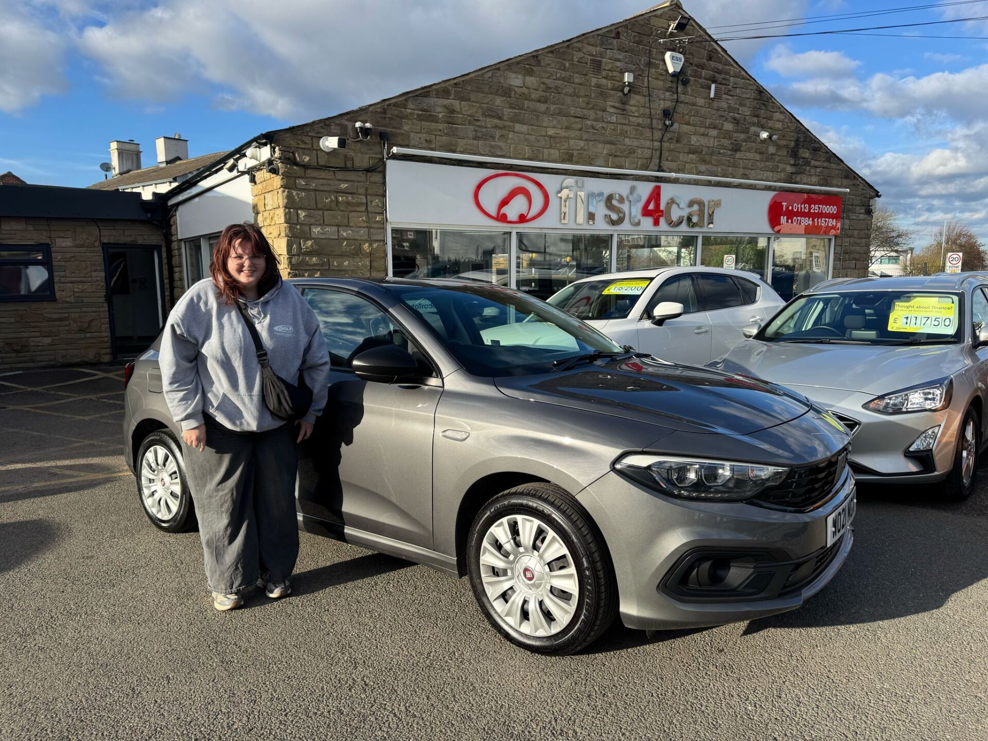 Lucy from Keighley collecting her new Fiat Tipo.