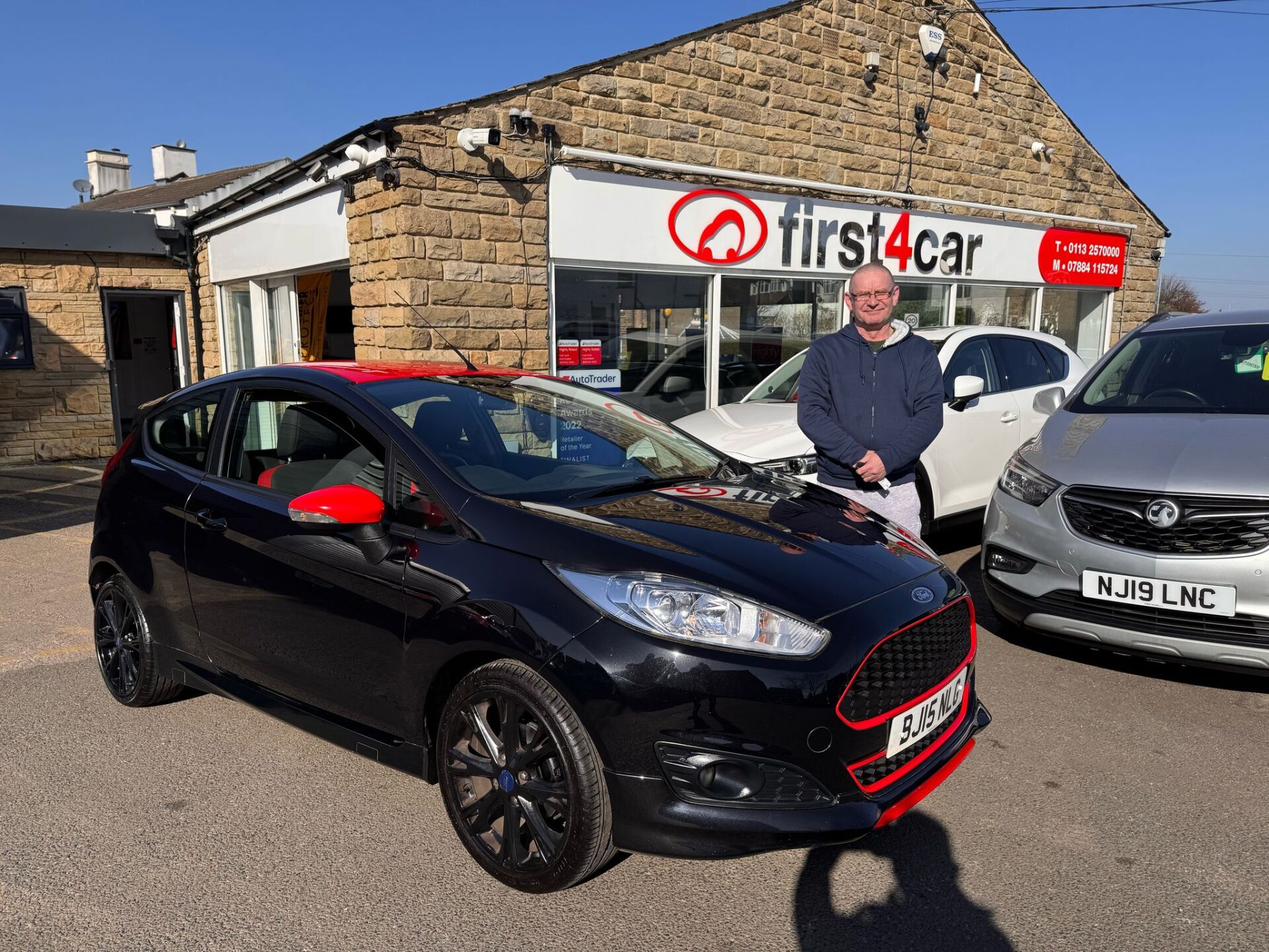 Jason from Selby collecting his new Ford Fiesta.