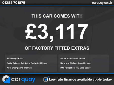 Audi A3 2.0 S3 Sportback TFSI Black Edition Quattro Semi-Auto 4WD 5dr 19