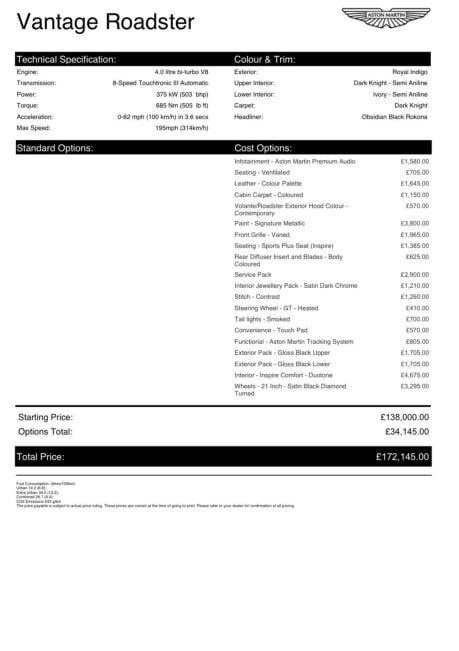 Aston Martin Vantage V8 ROADSTER 4