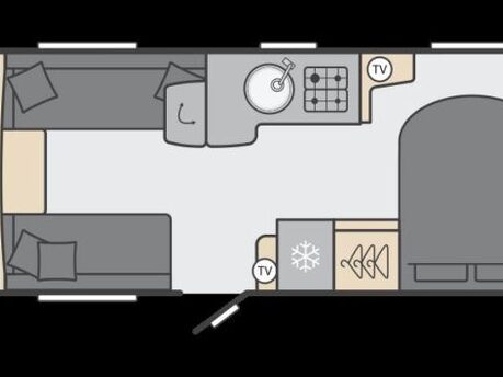 Swift Conqueror 645 4 Berth Twin Axle Caravan 1