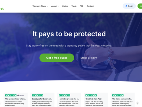 A fantastic new website for Warranty First