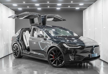 Tesla Model X P100D, Full Self Driving White Interior with Carbon Decor 7 Seat CCS MCU2