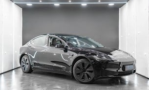 Tesla Model 3 Long Range Highland Solid Black Adaptive Matrix LEDs Ambient Lighting 1