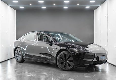Tesla Model 3 Long Range Highland Solid Black Adaptive Matrix LEDs Ambient Lighting