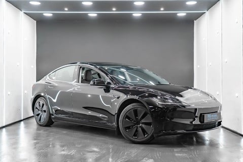Tesla Model 3 Long Range Highland Solid Black Adaptive Matrix LEDs Ambient Lighting 