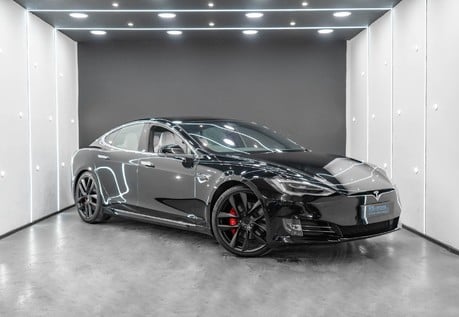Tesla Model S P100D, Enhanced Autopilot, White Interior, 21" Arachnid Forged Alloy Wheels