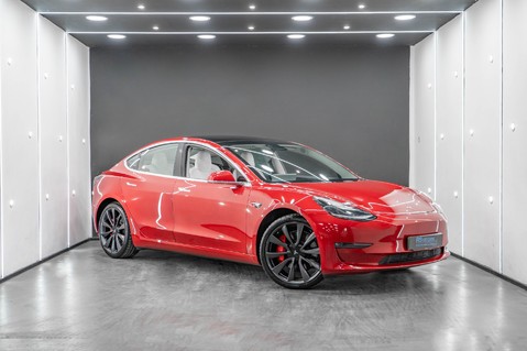 Tesla Model 3 Performance, Multi Coat Red, White interior, Panoramic Roof,  Track Mode 