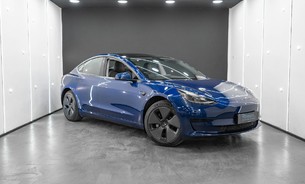 Tesla Model 3 Standard Range Plus Deep Blue Metallic LFP Battery Pano Roof Black Interior 1