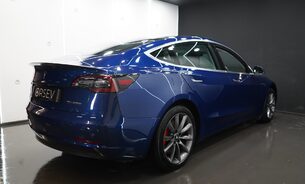 Tesla Model 3 Performance One Owner Deep Blue Metallic Black Int Pano Roof Sexy Buttons  7