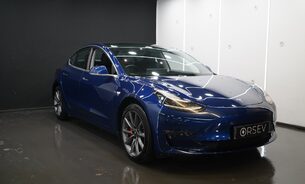 Tesla Model 3 Performance One Owner Deep Blue Metallic Black Int Pano Roof Sexy Buttons  17