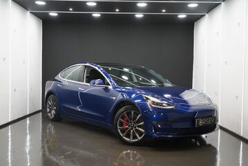 Tesla Model 3 Performance One Owner Deep Blue Metallic Black Int Pano Roof Sexy Buttons 