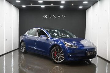 Tesla Model 3 Performance One Owner Deep Blue Metallic Black Int Pano Roof Sexy Buttons 