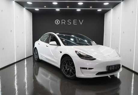 Tesla Model 3 Long Range Heat Pump Heated Steering Wheel Panoramic Roof Black Interior 