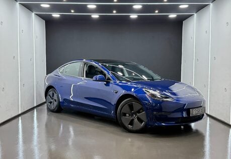 Tesla Model 3 Long Range Rear Wheel Drive c350 Mile Range! Deep Metallic Blue Ryzen Chip