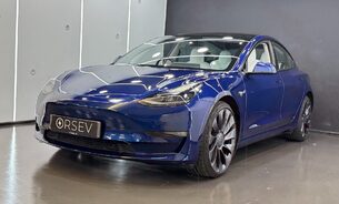 Tesla Model 3 Performance, White interior, Deep Metallic Blue, Panoramic Roof, One Owner 9