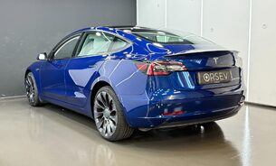 Tesla Model 3 Performance, White interior, Deep Metallic Blue, Panoramic Roof, One Owner 4