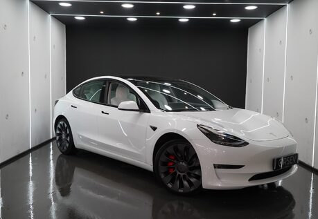 Tesla Model 3 PERFORMANCE White Interior Ryzen Chip GROK Ready Heat Pump Adaptive LEDs