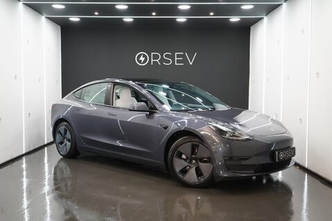 Tesla Model 3 Long Range White Interior Midnight Silver Heat Pump Pano Roof One Owner 