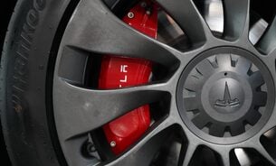 Tesla Model Y Long Range White Interior Red Multi Coat 19" Uberturbine Style Alloys  8