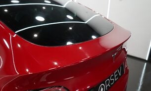 Tesla Model Y Long Range White Interior Red Multi Coat 19" Uberturbine Style Alloys  23