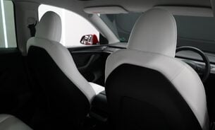 Tesla Model Y Long Range White Interior Red Multi Coat 19" Uberturbine Style Alloys  32